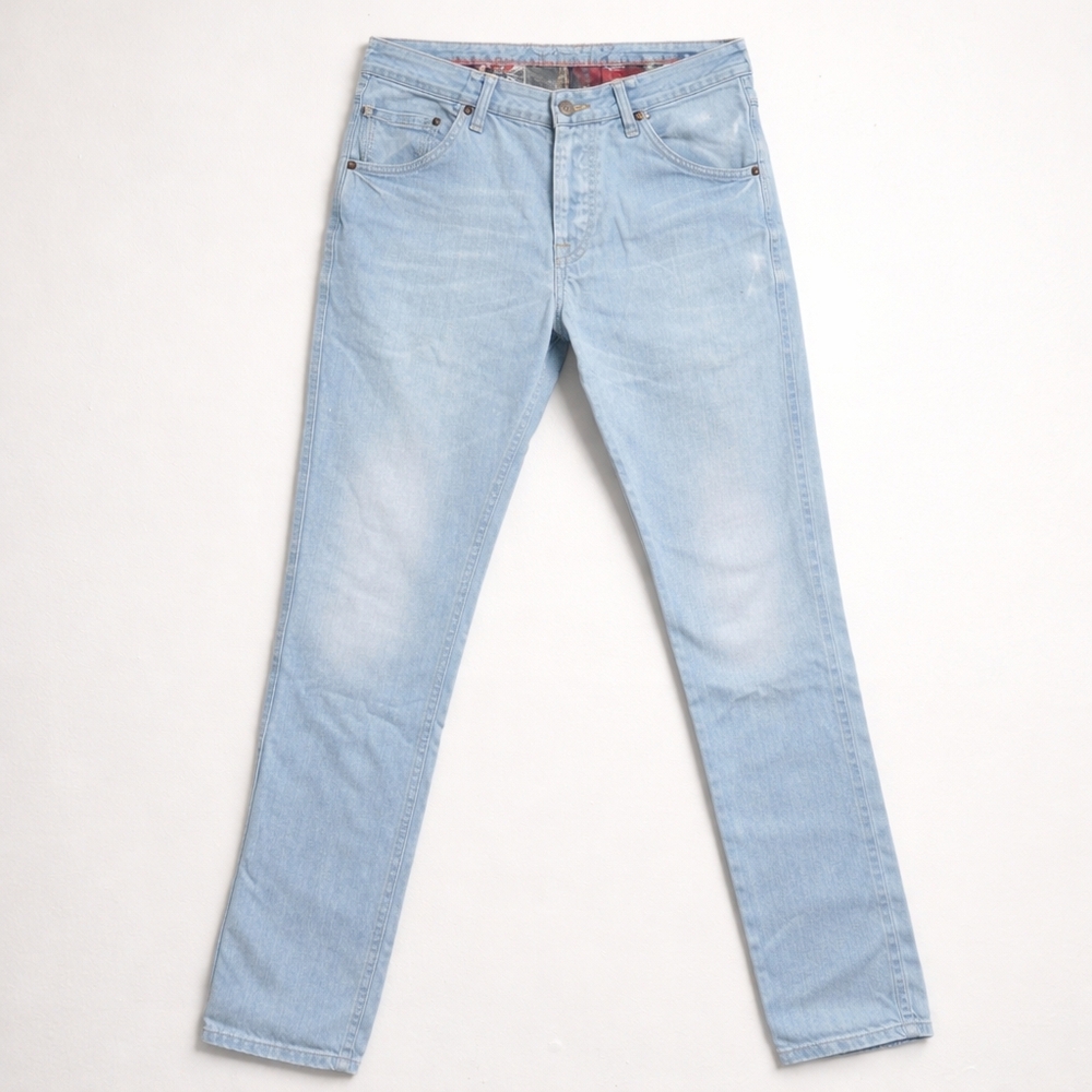 Pepe Jeans Men's Straight-leg Dawn Bleached Denim Blue Jeans, Size 32
